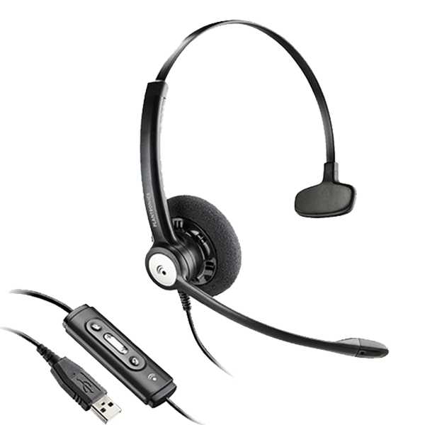 Plantronics ENTERA HW111N-USB E&A Tek Taraflı Taçlı Kulaklık